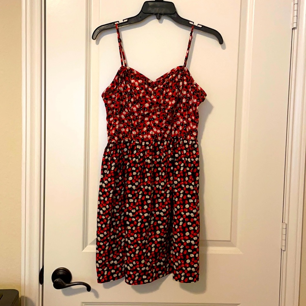 Urban Outfitters Cooperative Cherry Print spaghetti strap minidress